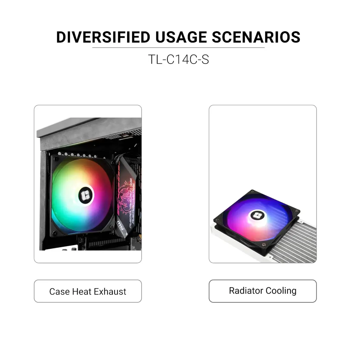 Thermalright TL-C14C-S 140mm PWM Case Fan 2-Pack | 1500RPM Quiet Cooling - view 6