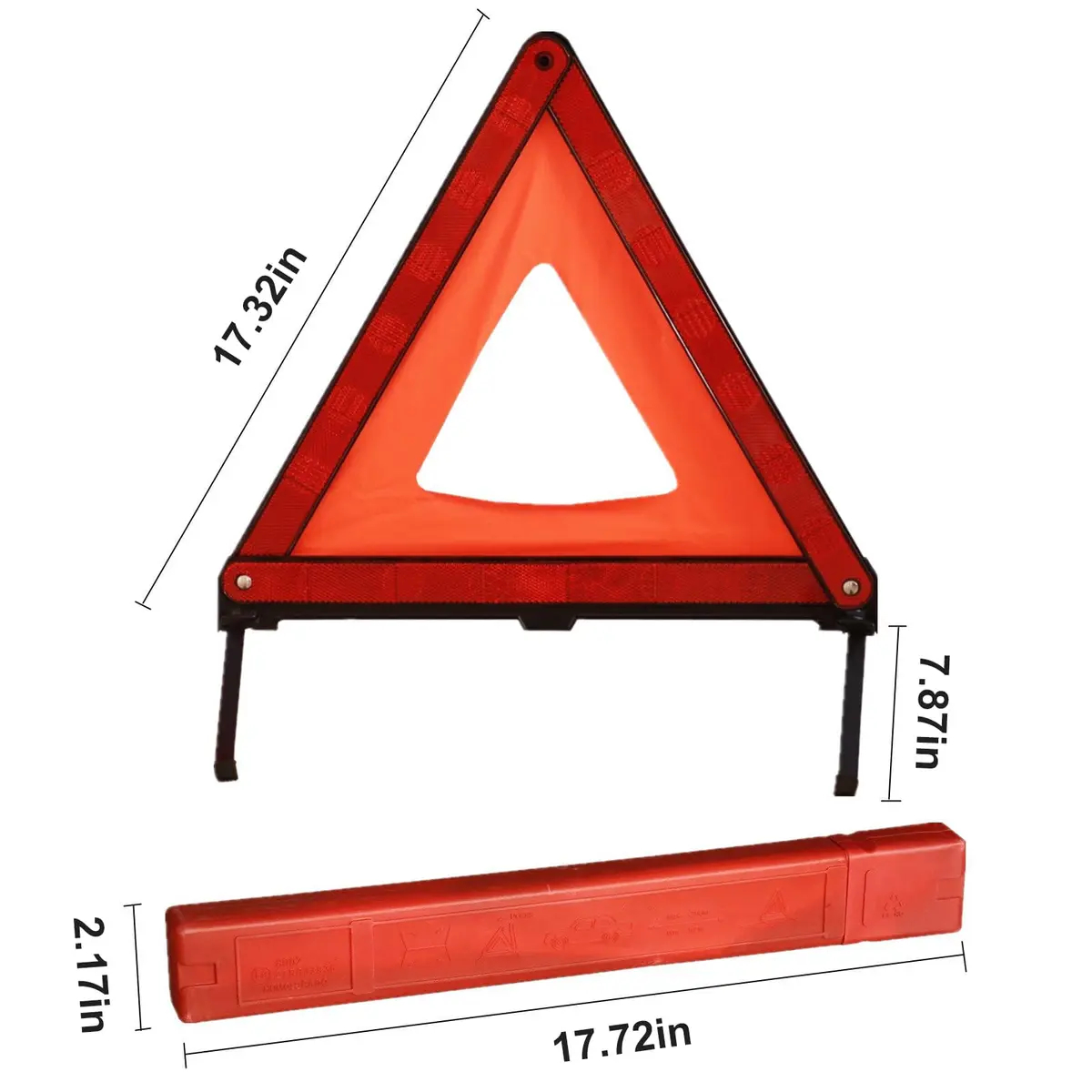 KAFEEK Reflective Warning Triangles for Vehicles, 6-Pack | Emergency Roadside Safety Kits - view 3