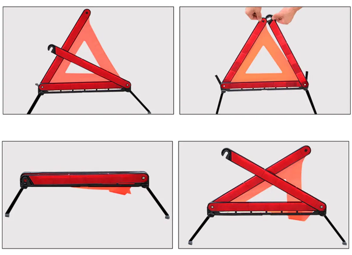 KAFEEK Reflective Warning Triangles for Vehicles, 6-Pack | Emergency Roadside Safety Kits - view 4