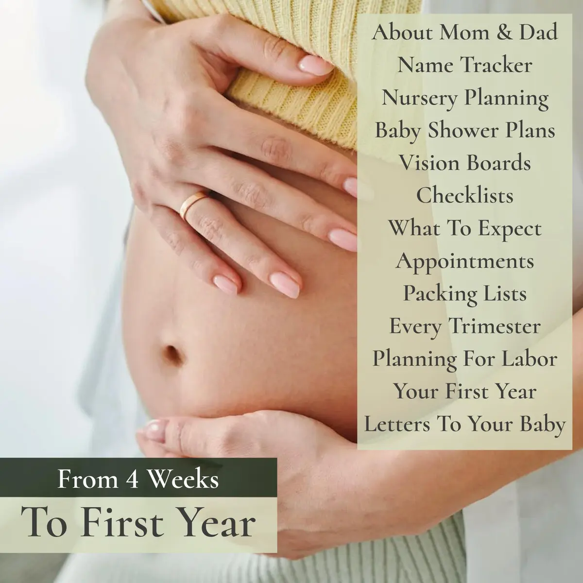 Bibi & Beau Keepsake Pregnancy Book & Journals - 250 Pages | Floral - Complete Milestone Journey - view 7