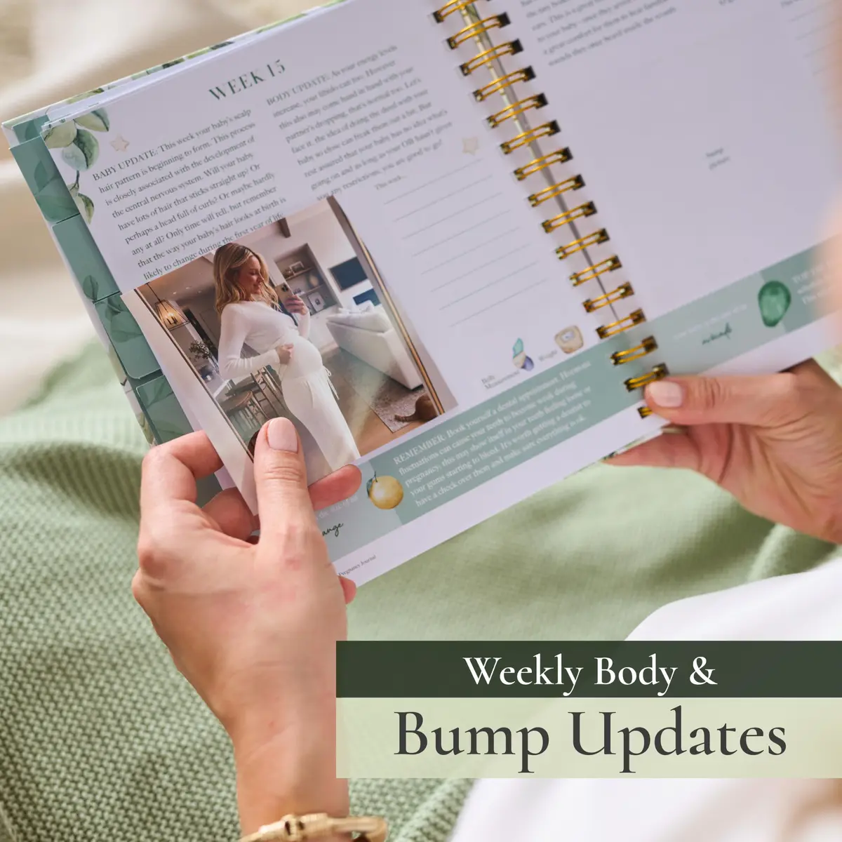 Bibi & Beau Keepsake Pregnancy Book & Journals - 250 Pages | Floral - Complete Milestone Journey - view 3