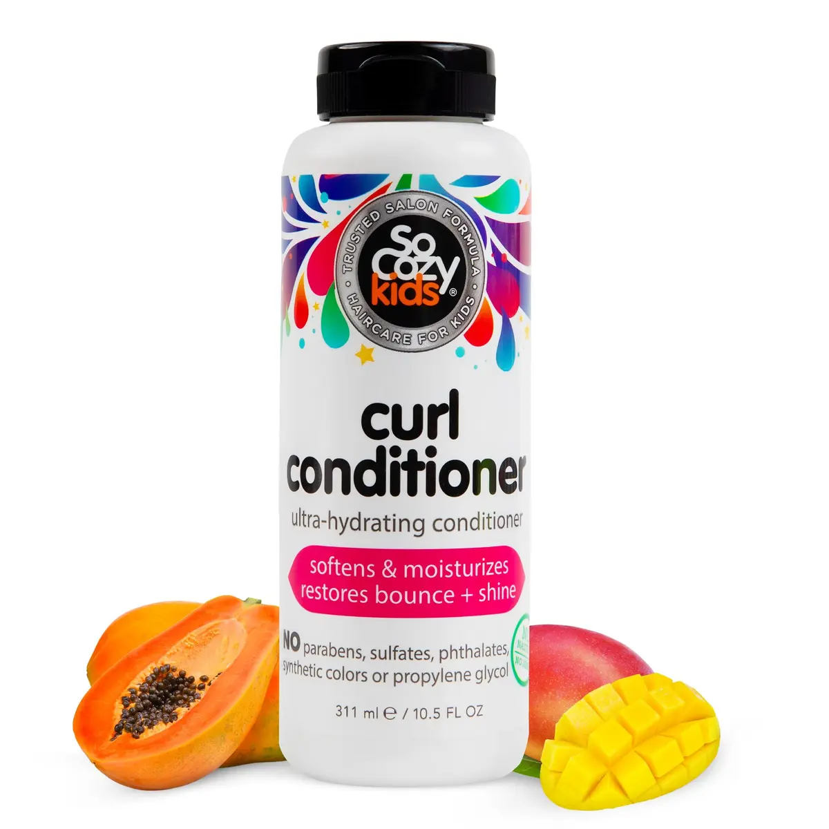 SO COZY Curl Conditioner | Kid's Hair | Softens, Restores Bounce & Shine | No Parabens, Sulfates, Dyes, Sweet-Crème (10.5 Fl Oz Pack of 12) - main product image