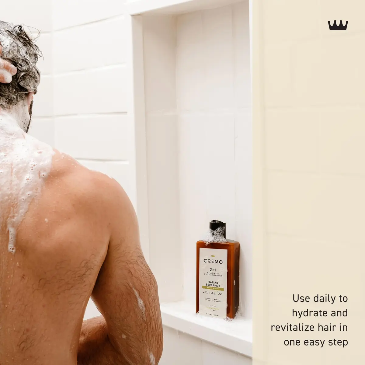 Cremo Italian Bergamot 2-in-1 Shampoo & Conditioner for Men, 473ml (16 Fl Oz) Pack of 12 | Invigorating Scent for All Hair Types - view 2