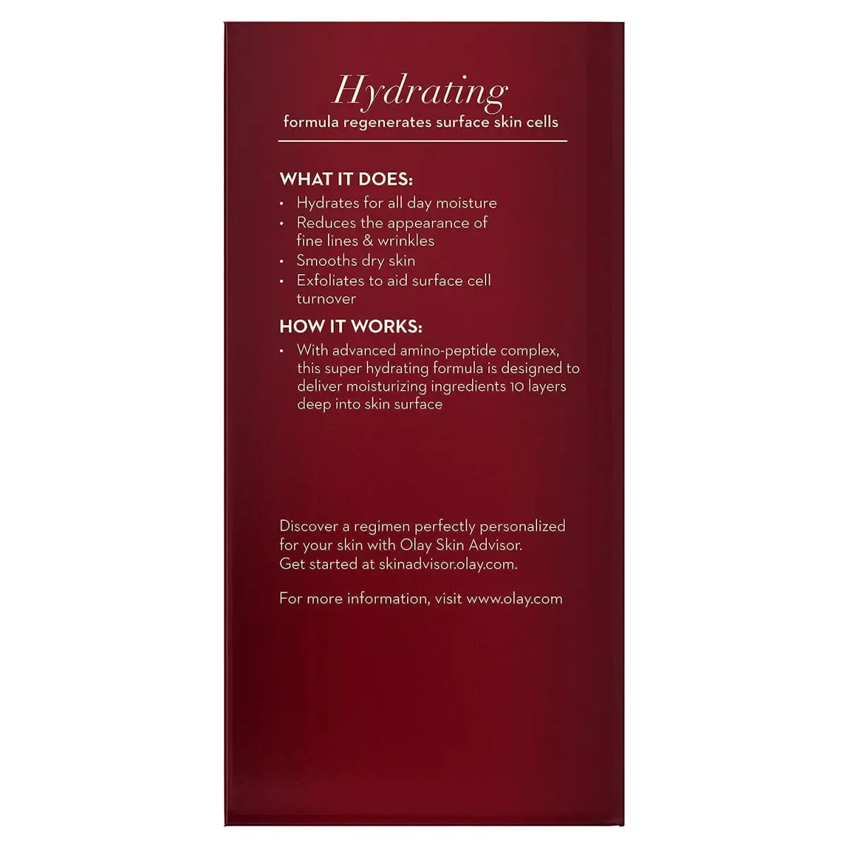 Olay Regenerist Deep Hydration Regenerating Cream Moisturizer 600ml (20.4 Fl Oz) | Amino-Peptide Complex for All Skin Types - view 3