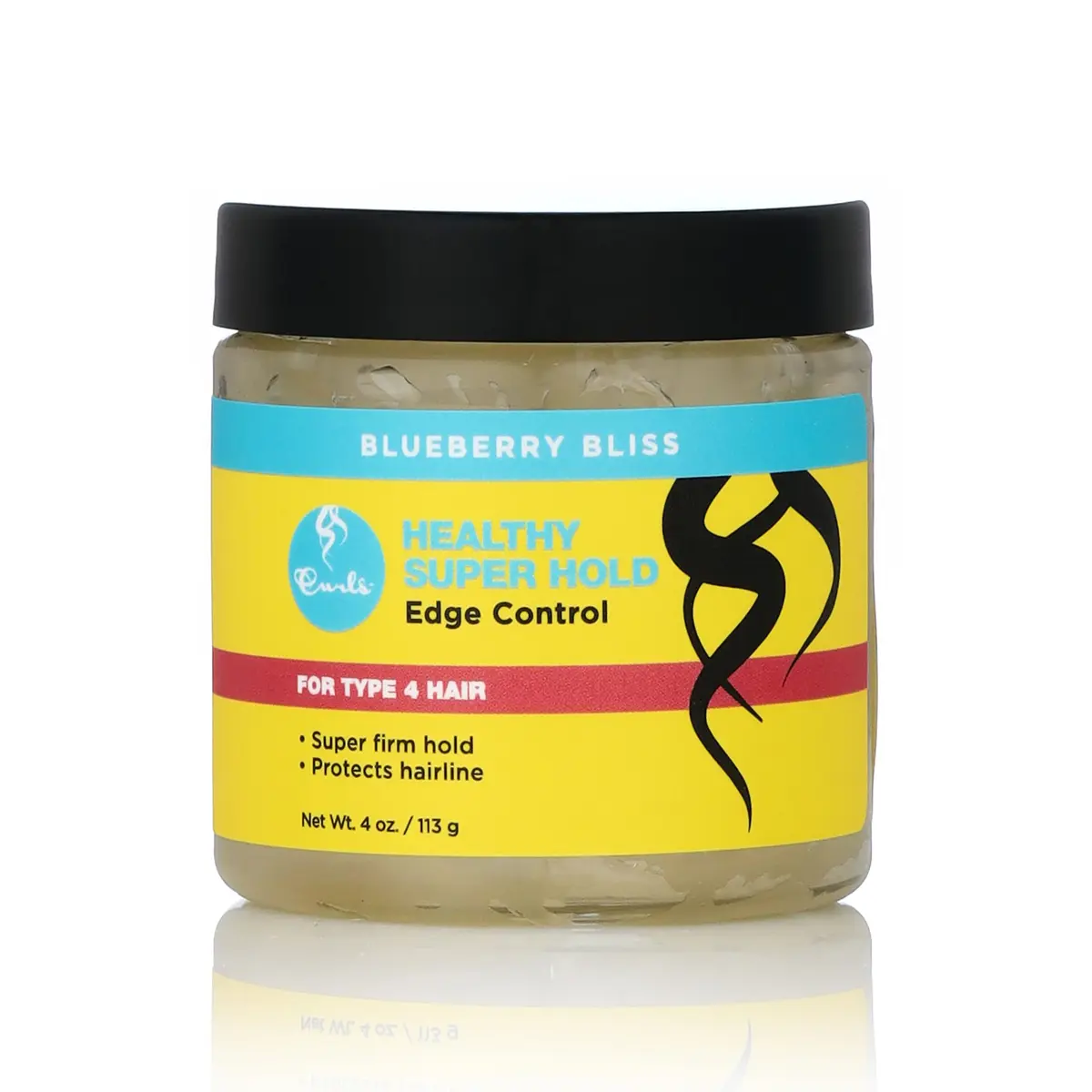Curls Blueberry Bliss Super Hold Edge Control - 4 oz, Flake-Free Shine, Enriched w/Castor Oil, For Type 4 Hair, Pack of 6 - main product image