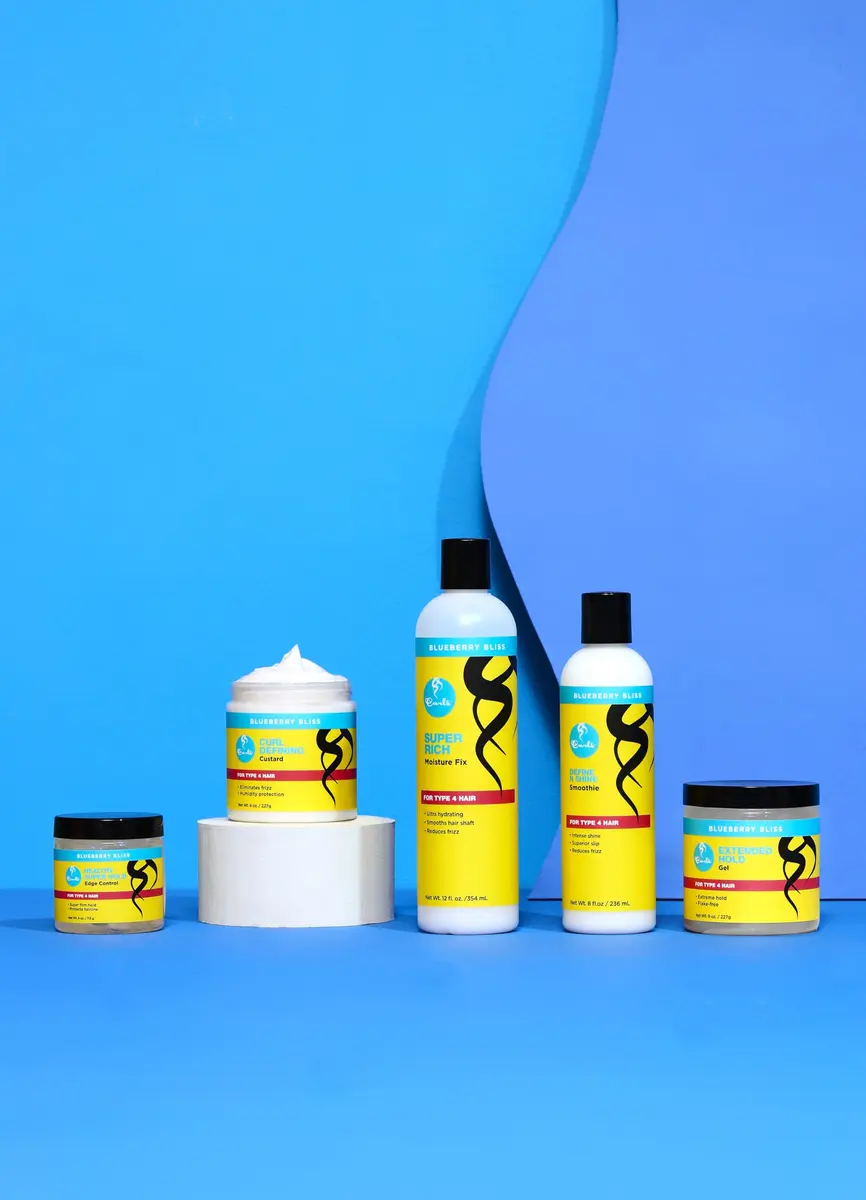 Curls Blueberry Bliss Super Hold Edge Control - 4 oz, Flake-Free Shine, Enriched w/Castor Oil, For Type 4 Hair, Pack of 6 - view 3