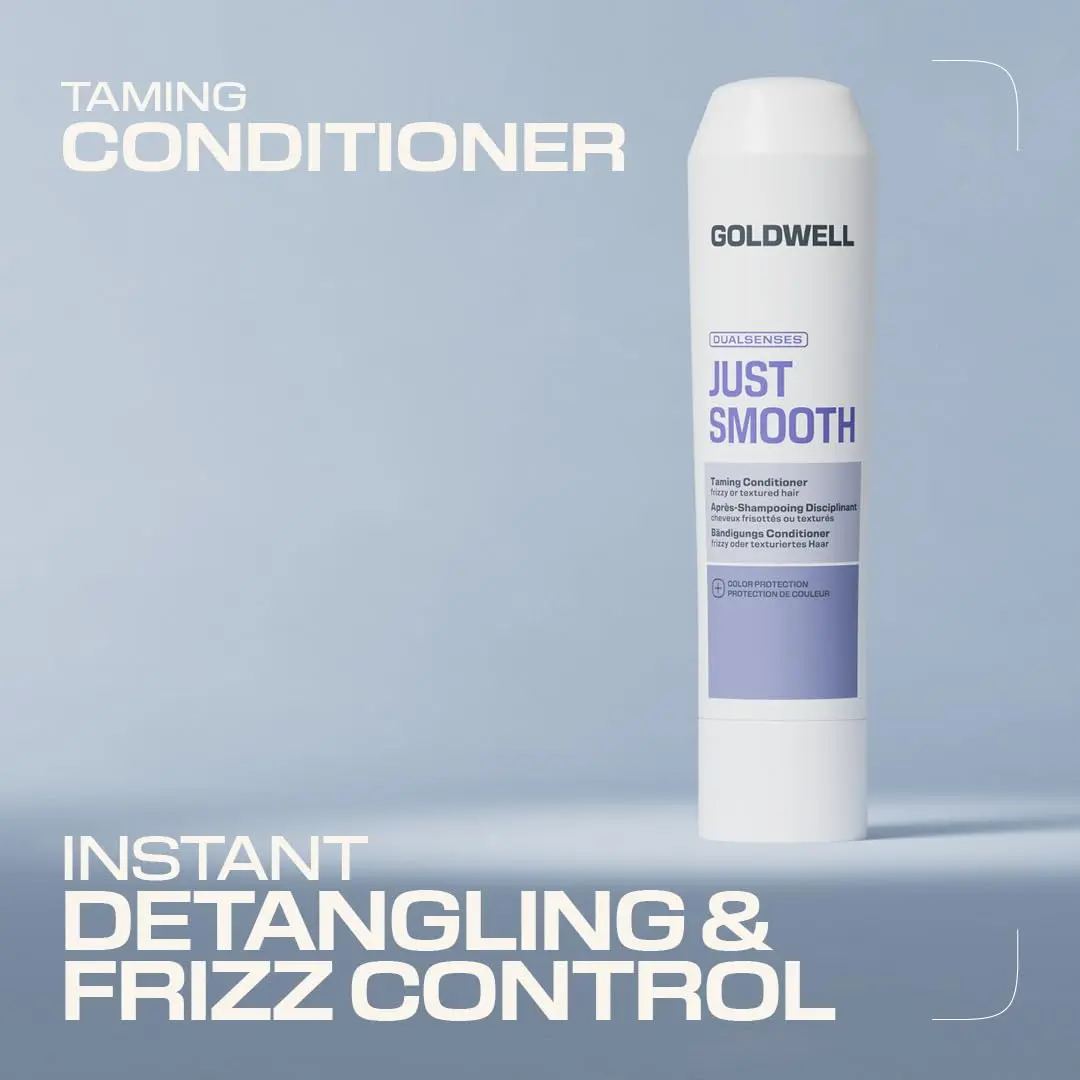 Goldwell Dualsenses Just Smooth Taming Conditioner 300ml | Frizz Control for Coarse, Thick Hair - view 6