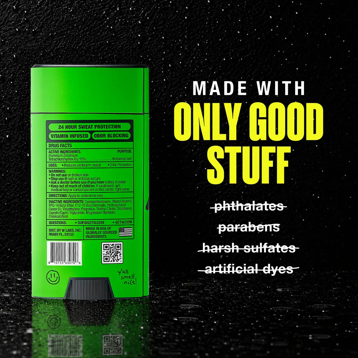W by Jake Paul Men's Antiperspirant 2.6 oz | 24 Hour Sweat & Odor Protection, Vitamin-Infused Formula, Bamboo Burst Scent - view 6