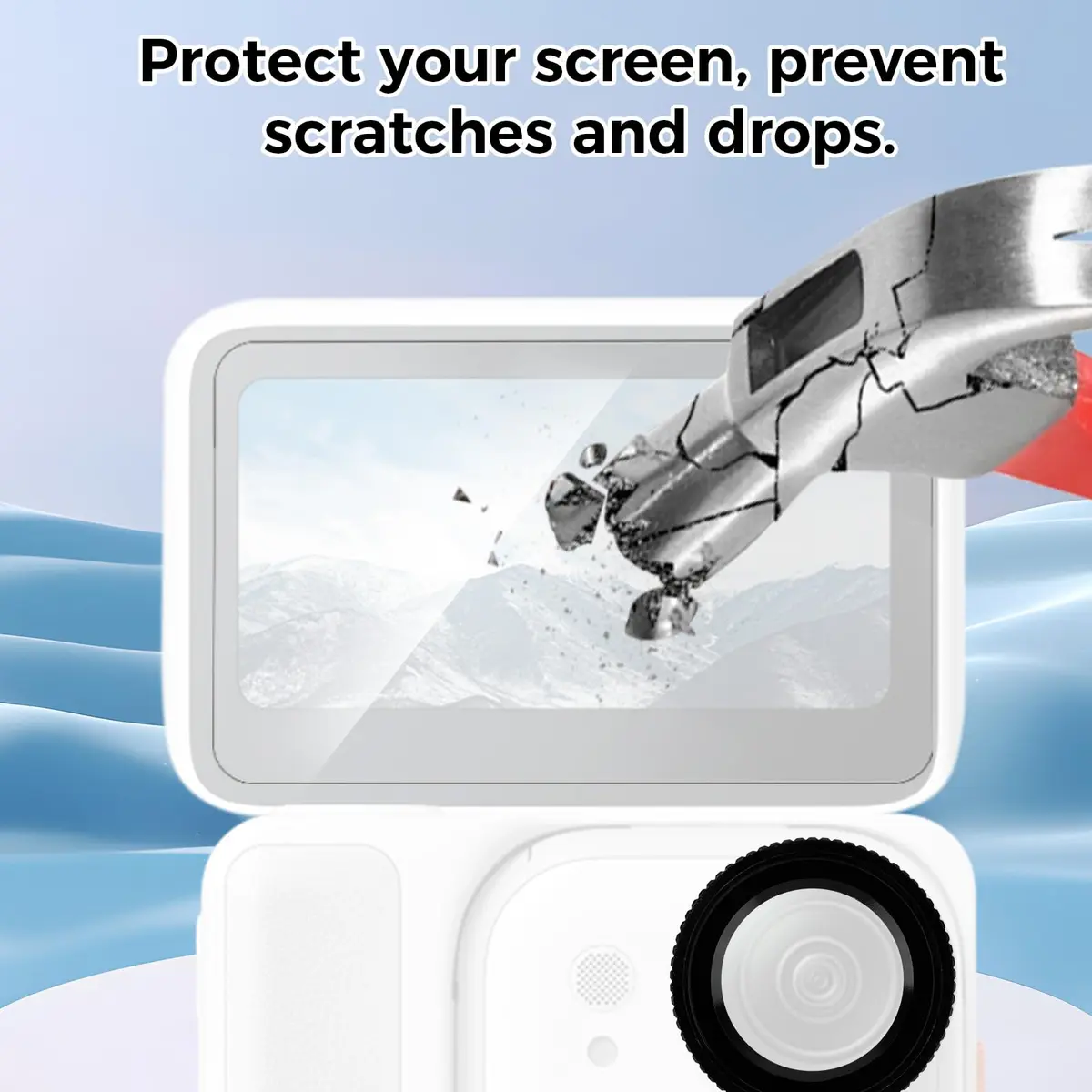 Gosknor Lens Guard Cap with 2 Lens & 2 Screen Protectors for Insta360 GO 3S | 9H Hardness Glass Kit - view 5