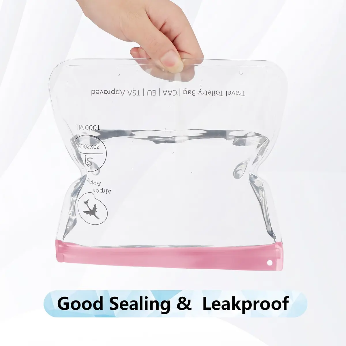 SLIJAR 4Pcs Clear TSA Approved Security Toiletry Bag Quart Size | Leakproof & Waterproof - view 3