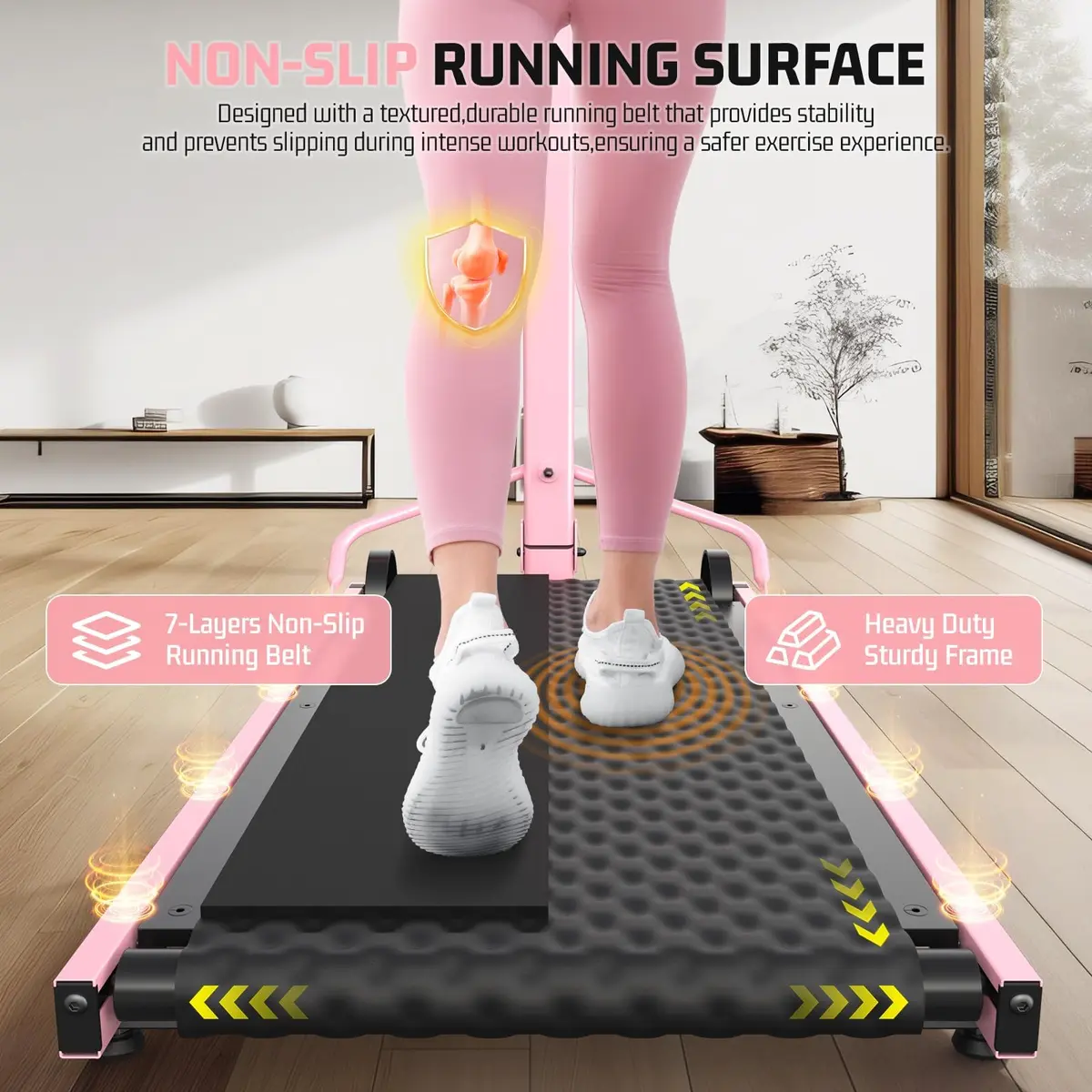 FUNMILY Manual Treadmill 20% Incline | Heavy Duty 500LBS Capacity, Compact & Foldable for Home & Outdoor Use - view 4