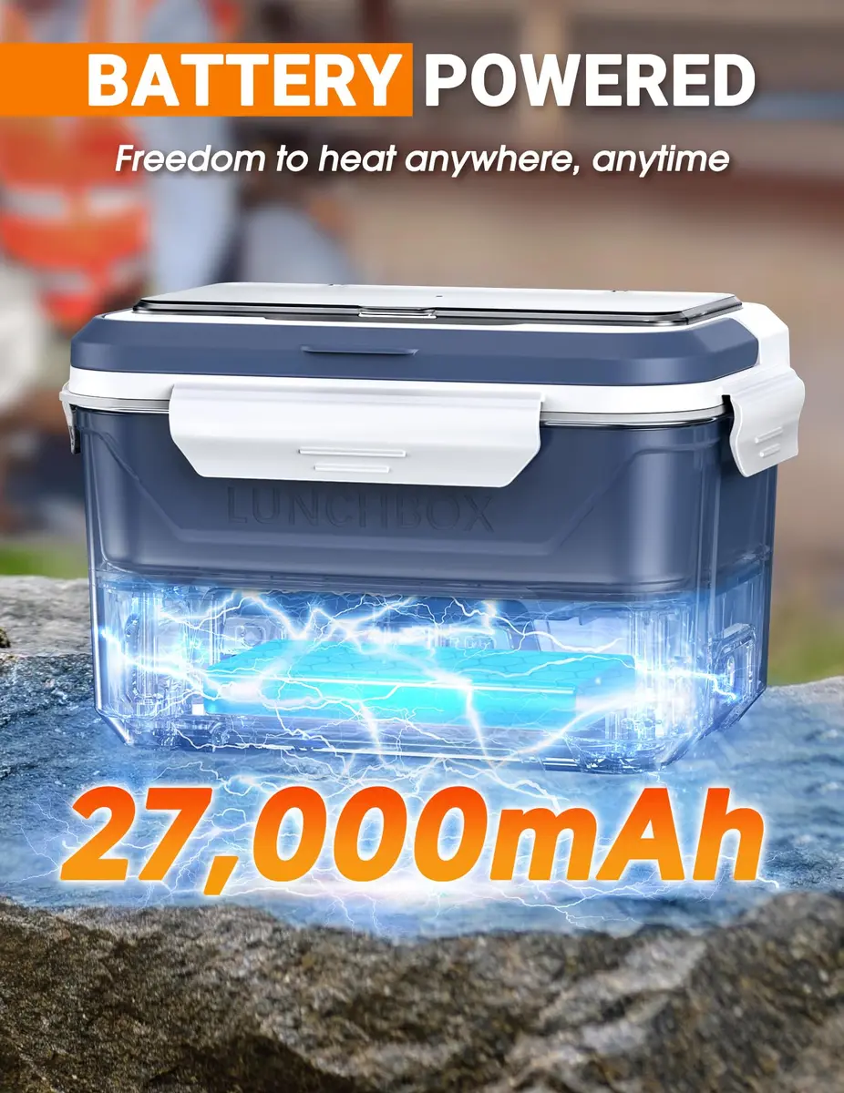 Docusvect 1.5L Cordless Electric Lunch Box with Schedule Heating for Adults - view 3