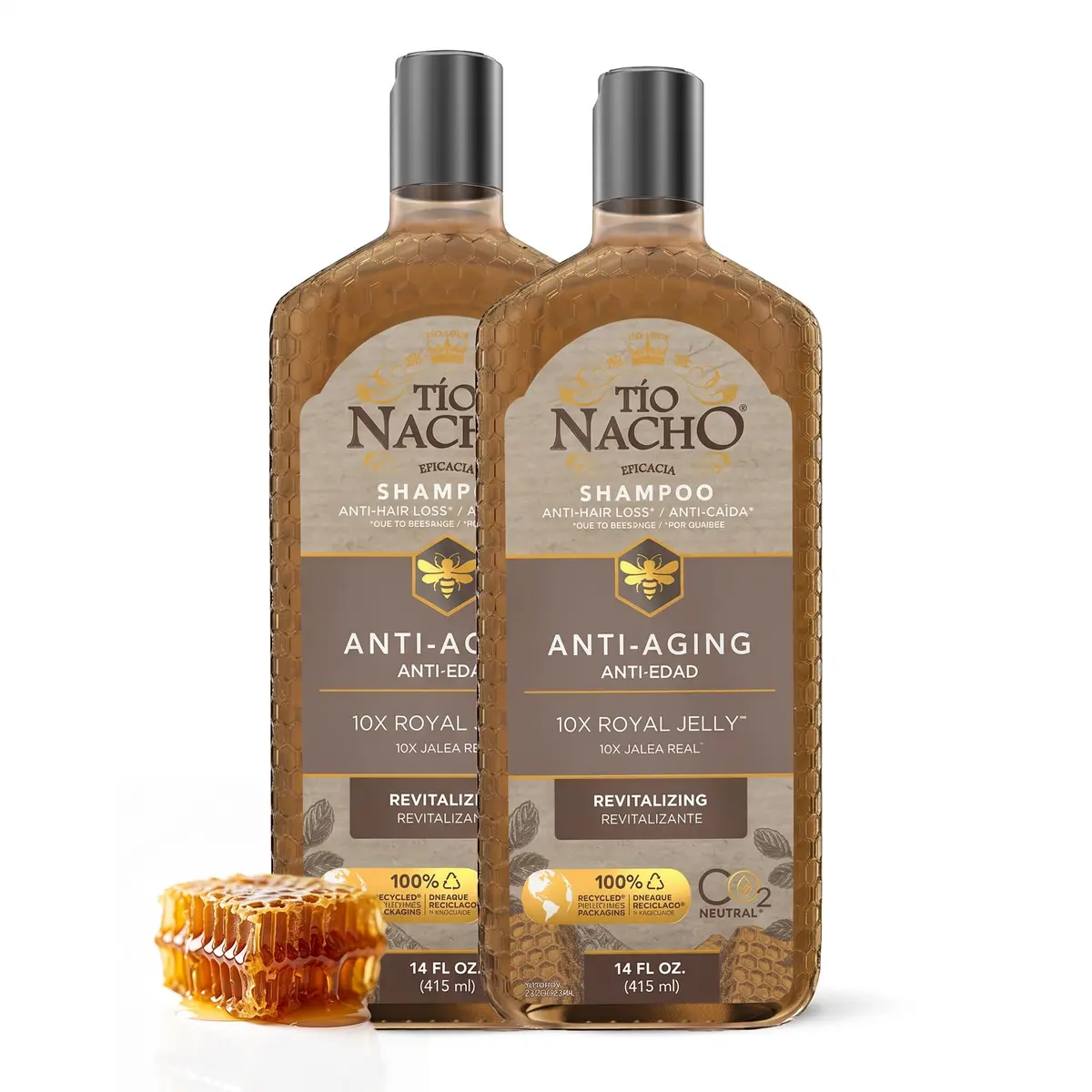 Tio Nacho Anti-Aging Shampoo with Royal Jelly 14 fl oz (Pack of 2) | Nourishes & Revitalizes Aging Hair - main product image