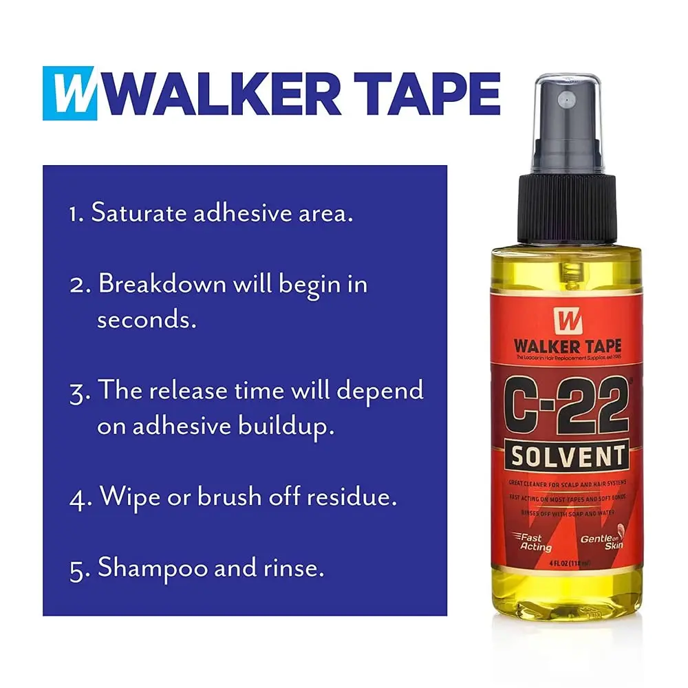 Walker Tape C-22 Solvent Spray 4 oz Pack of 2 | Fast-Acting Adhesive Remover for Wig Tape & Extensions - view 4