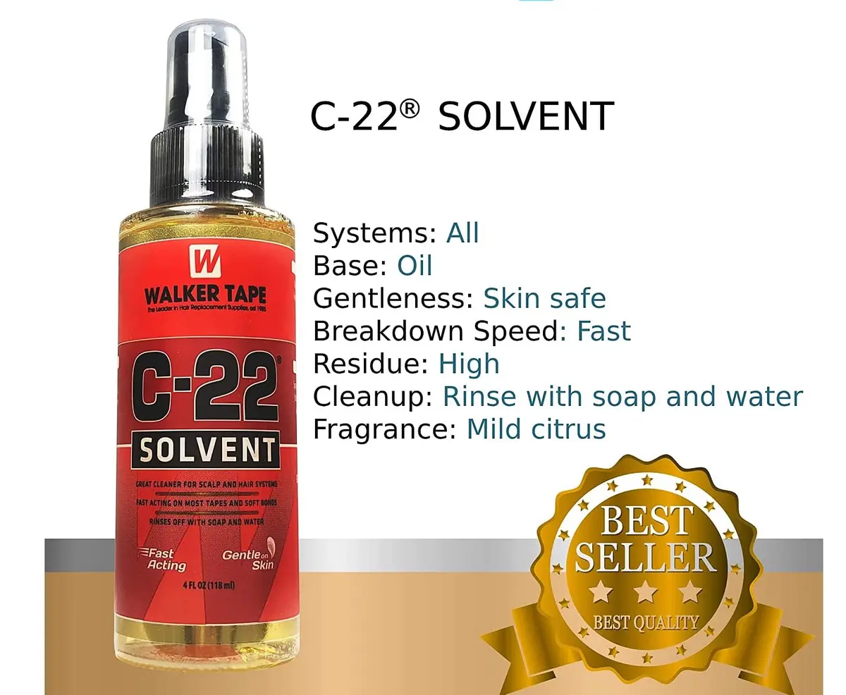 Walker Tape C-22 Solvent Spray 4 oz Pack of 2 | Fast-Acting Adhesive Remover for Wig Tape & Extensions - view 2