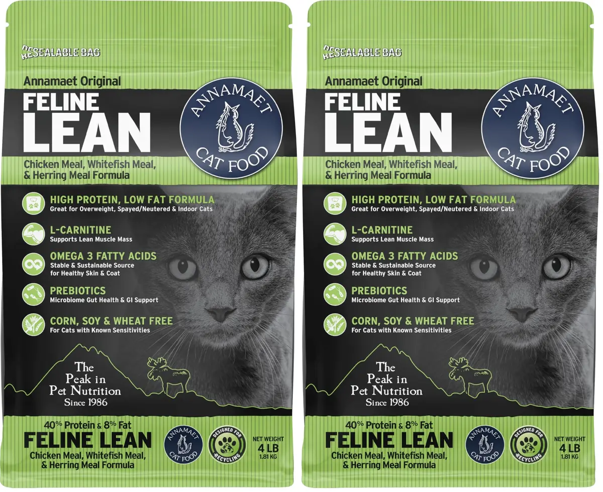 Annamaet Original Feline Lean Dry Cat Food 4-lb Bag | Supports Lean Mass & Weight Management - main product image