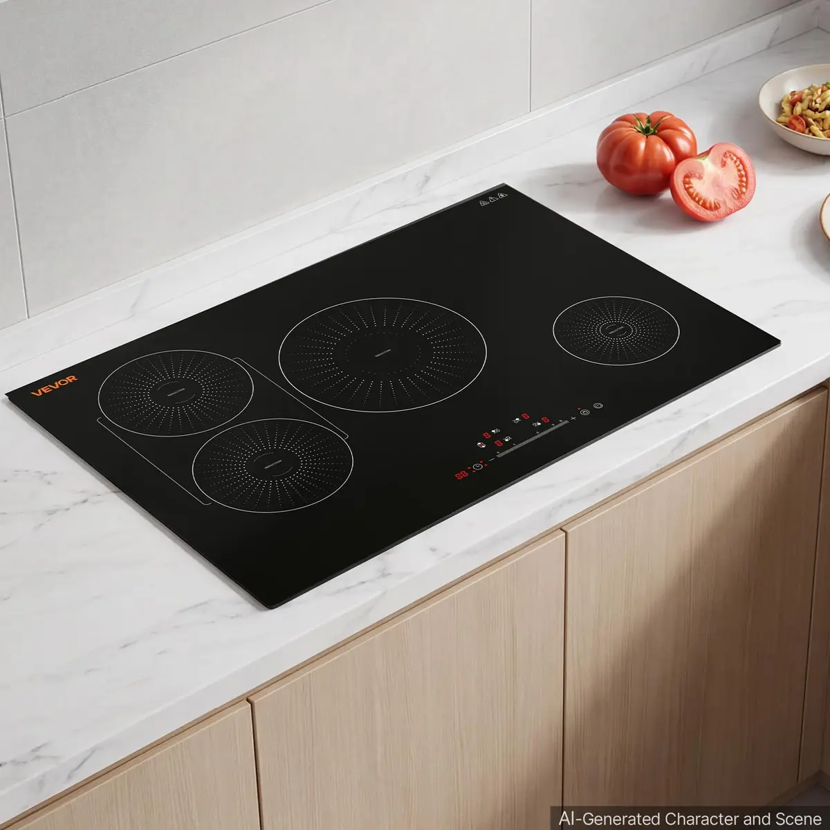 VEVOR 30-inch 4-Burner Induction Cooktop 7500W 220V | Built-in Electric Stove with Touch Control & Timer - view 8