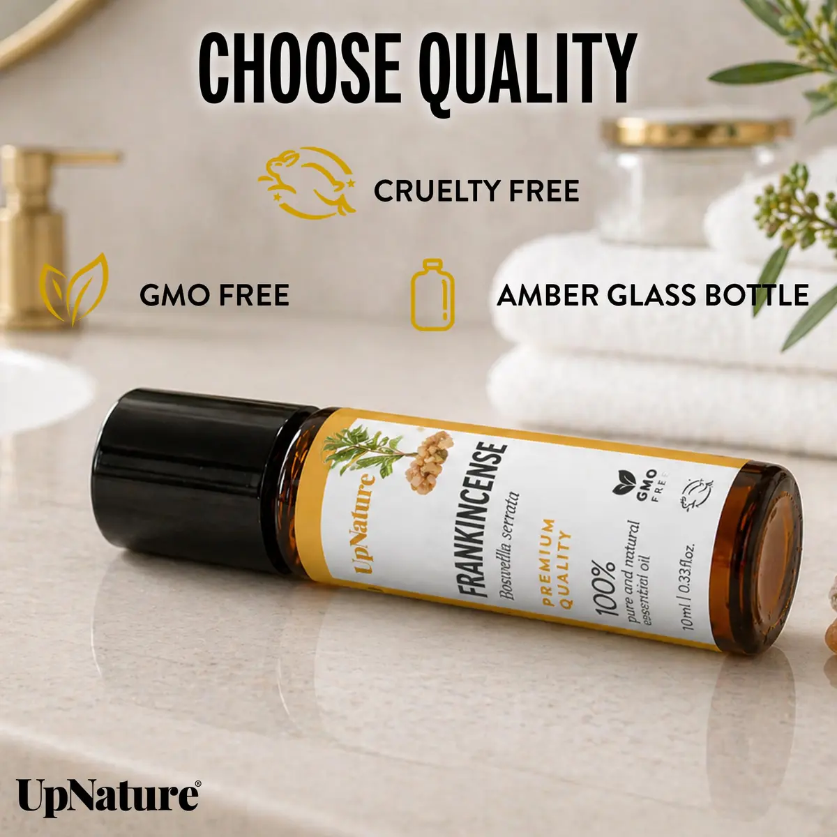 UpNature Frankincense Essential Oil Roll On 9.75ml (0.33 Fl Oz) | Pure Oil for Face & Skin - view 6