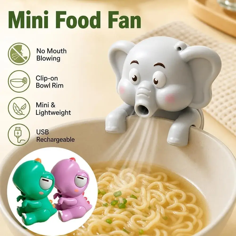 Generic Cooling Clip-On Mini Fan for Cup & Bowl, Pink 2.4cm (3.15in) | Rechargeable Portable Fan for Drinks - view 5