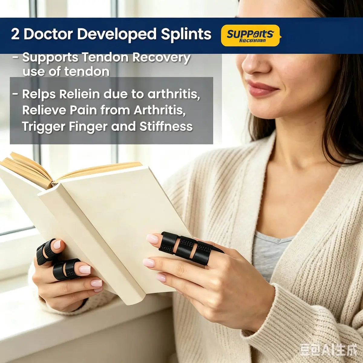 NSKONGDODO Trigger Finger Splint and Ice Pack | Arthritis & Pain Relief for Fingers - view 7