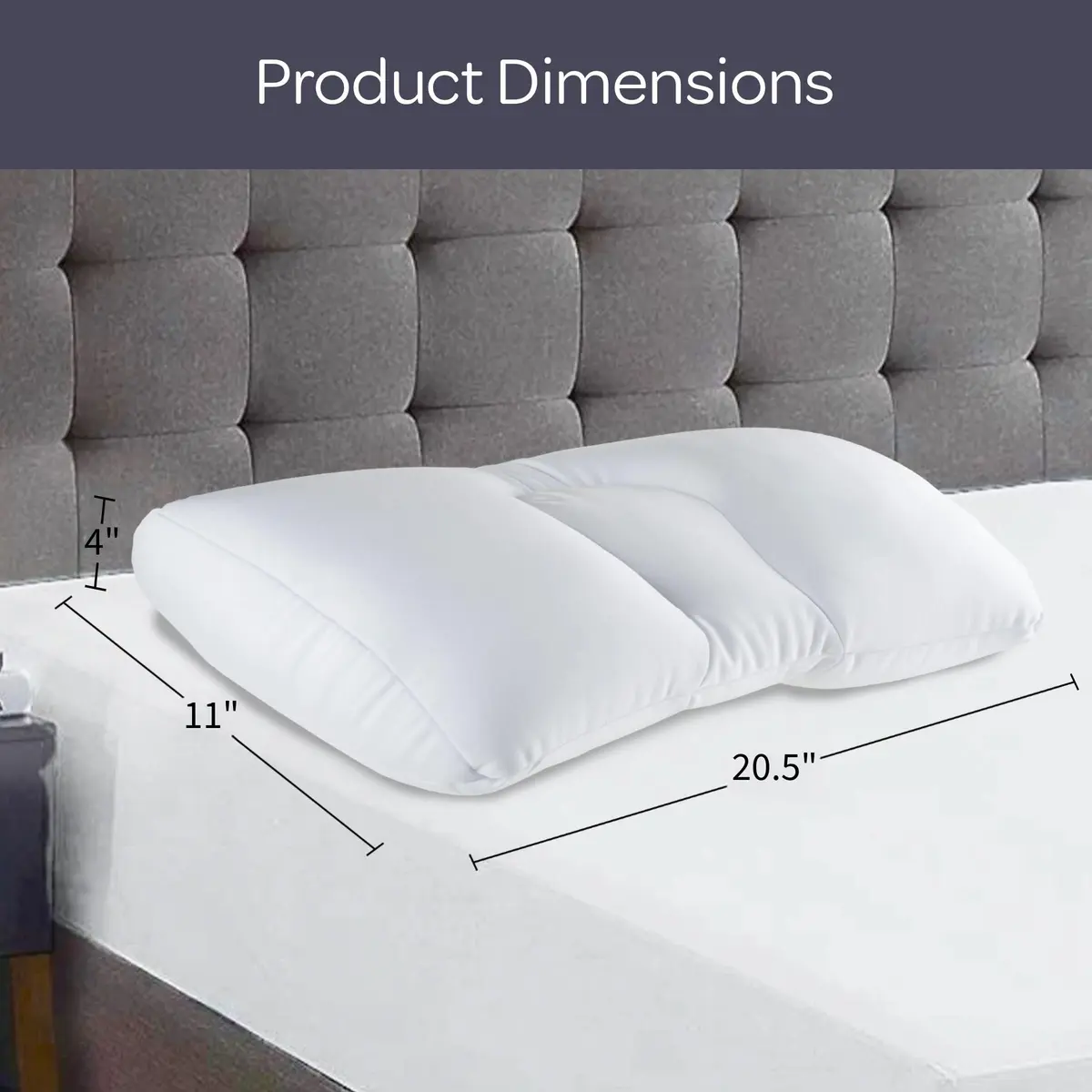 Bluestone Microbead Neck Pillows for Sleeping | White | Set of 2 | 20.5"x11"x4" - view 6