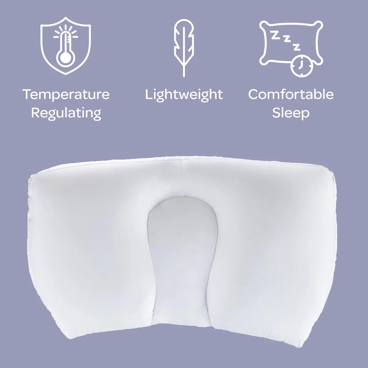 Bluestone Microbead Neck Pillows for Sleeping | White | Set of 2 | 20.5"x11"x4" - view 3