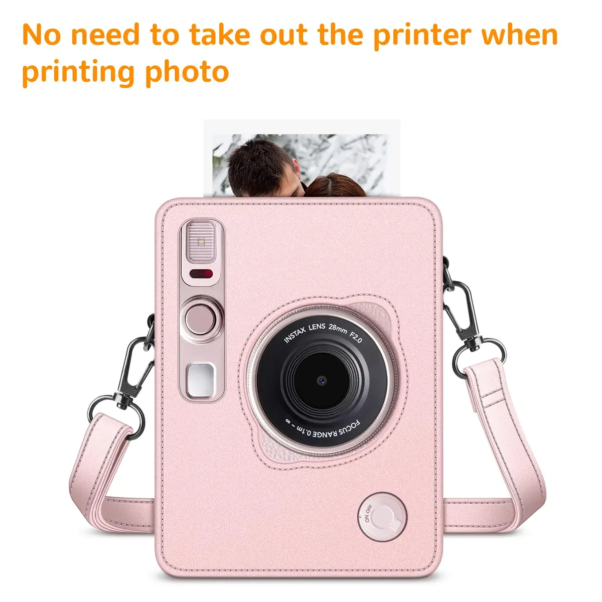 FINTIE Camera Case for Fujifilm Instax Mini EVO Camera with Strap | Vegan Leather Protective Cover - view 5