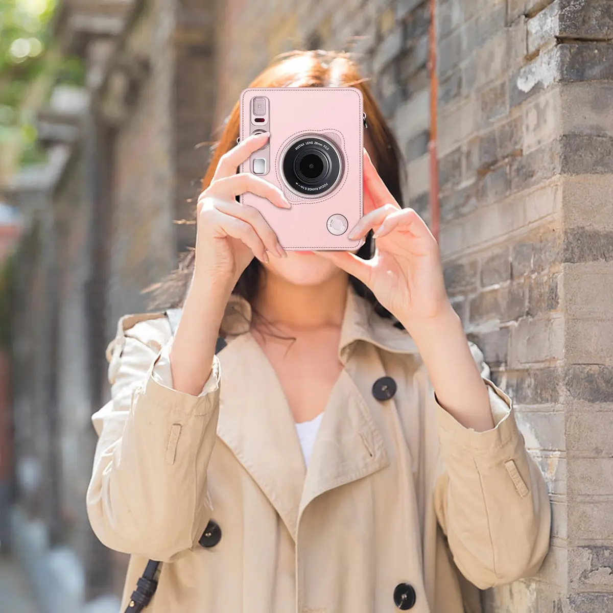 FINTIE Camera Case for Fujifilm Instax Mini EVO Camera with Strap | Vegan Leather Protective Cover - view 2