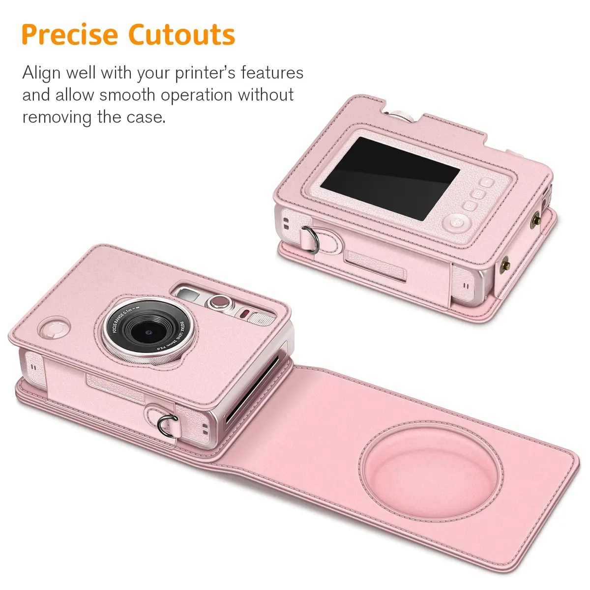 FINTIE Camera Case for Fujifilm Instax Mini EVO Camera with Strap | Vegan Leather Protective Cover - view 4