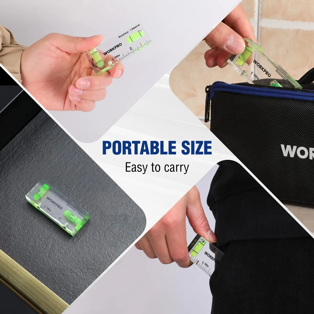 WORKPRO 3 Inch Magnetic Pocket Level (Pack of 2) | Compact, Magnetic & Accurate for DIY & Professionals - view 5
