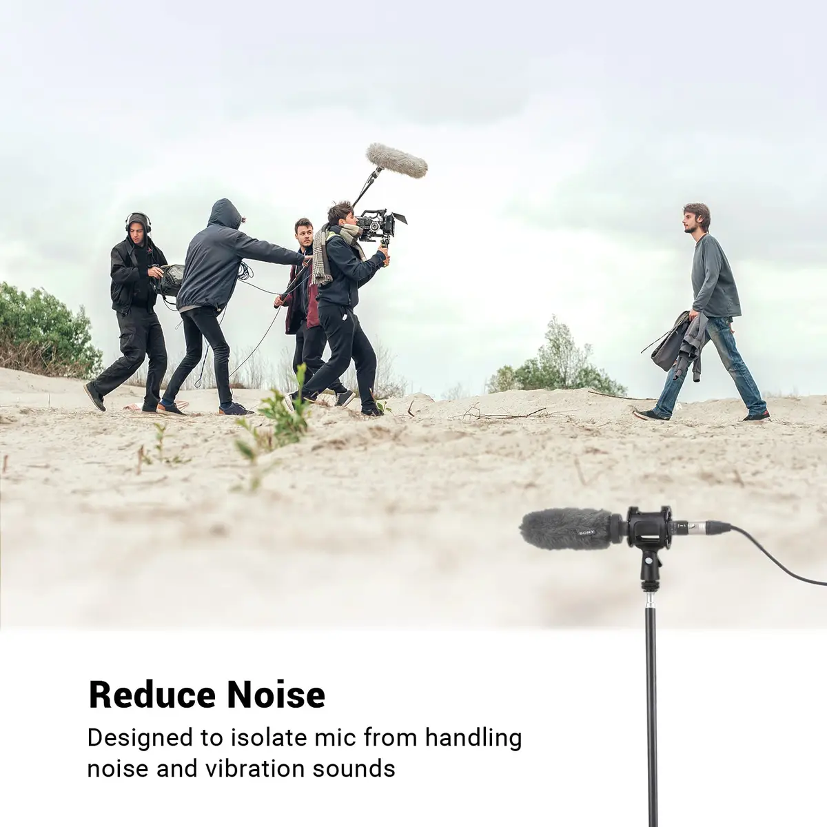 SMALLRIG Microphone Shock Mount Cold Shoe Pinch with 3/8" Thread for 15-40mm Mics (Pack of 2) | Isolates Mic from Vibration - view 3