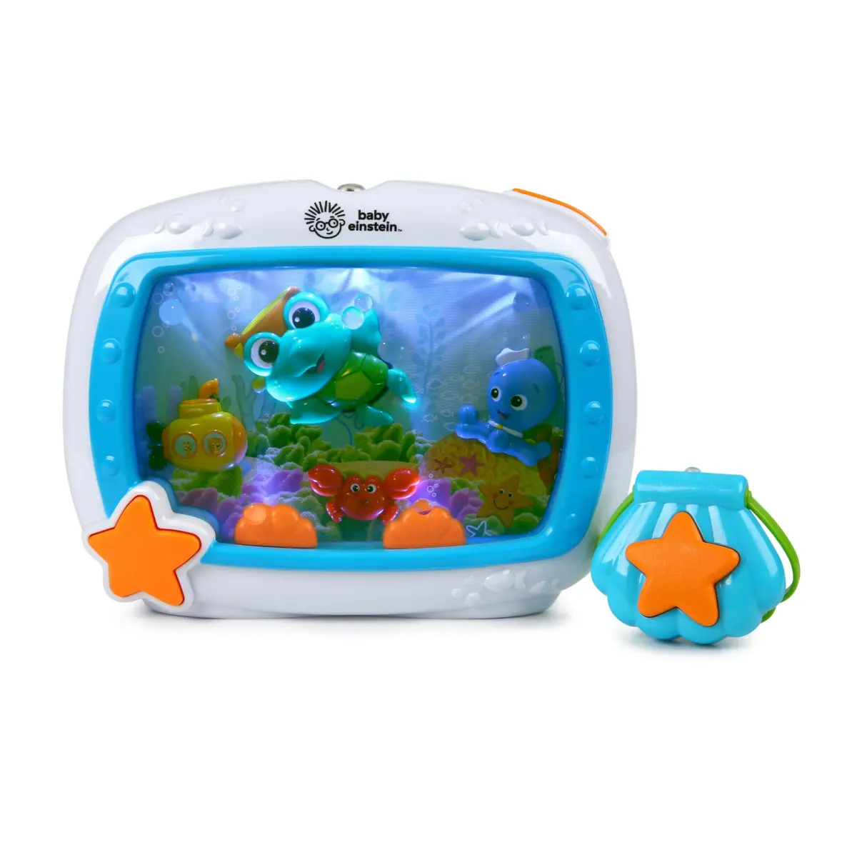 Baby Einstein Sea Dreams Soother On-the-Go Gift Set, Musical Crib Toy & Portable Aquarium Toy 2-Piece Set, 25+ Min Melodies, Pink - main product image