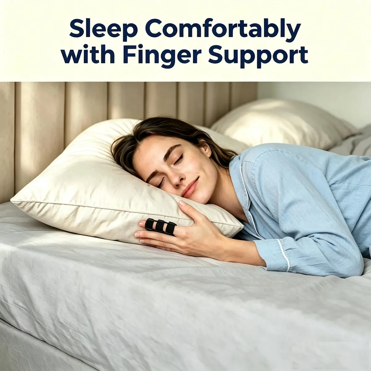 NSKONGDODO Trigger Finger Splint Brace for Knuckle Immobilization, Broken Protector & Arthritis Relief, Fits Index, Middle, Ring Fingers (2-Pack, Black) - view 5