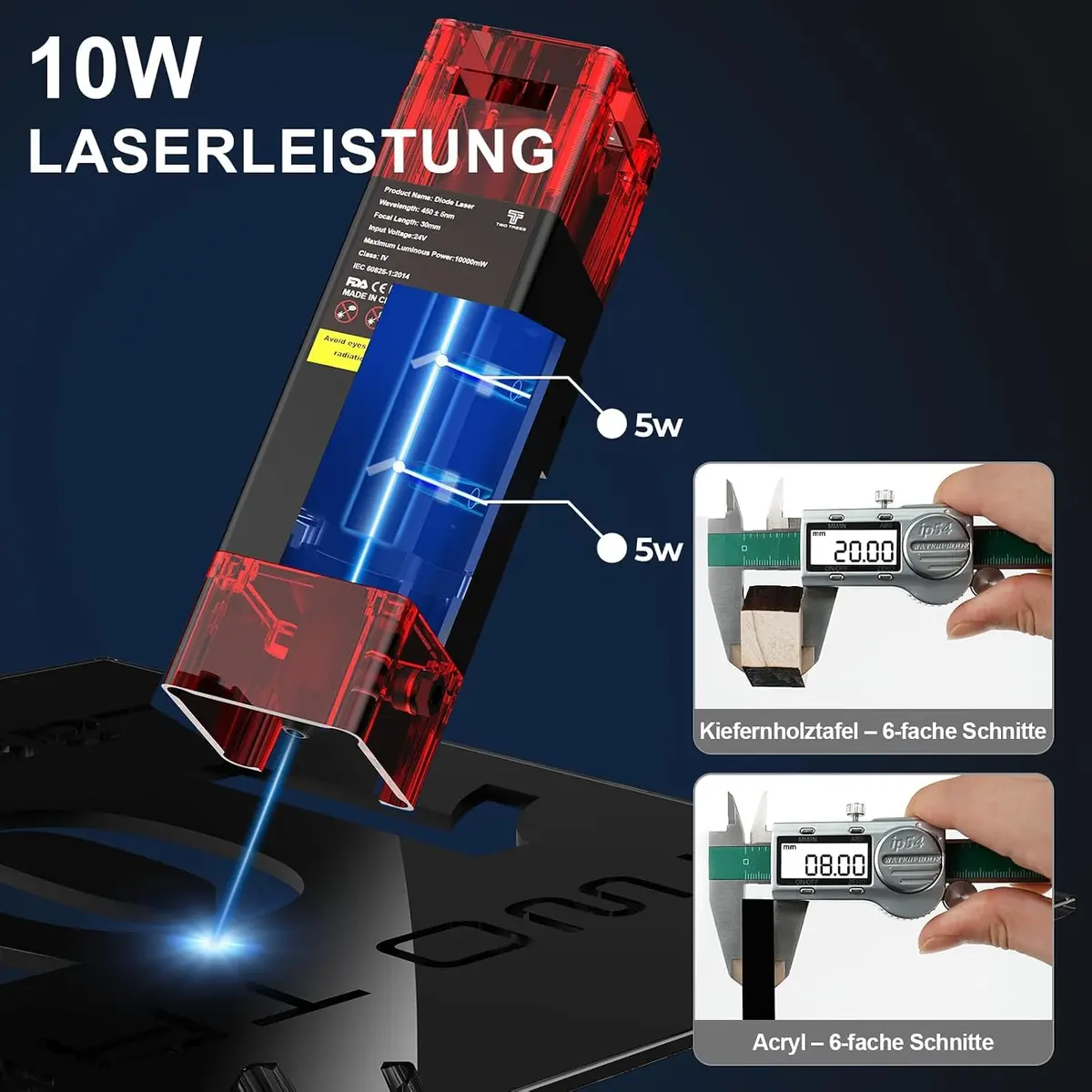 Twotrees TTS-10 Pro Laser Engraver 10W | High Precision Desktop Engraving Machine - view 3