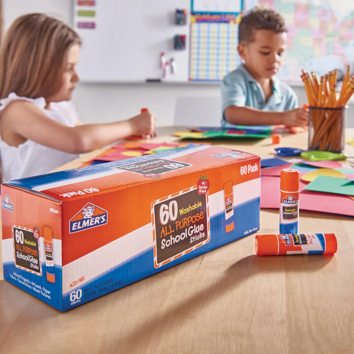 Elmer's All Purpose School Glue Sticks, 7g, Pack of 60, Acid-Free & Washable | Perfect for Paper & Crafts - view 5