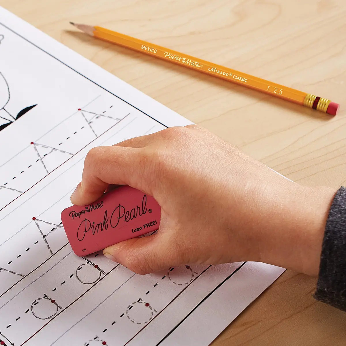 Paper Mate Pink Pearl Erasers, Large, 6 Count (Pack of 2) | Smudge-Resistant & Latex-Free - view 3
