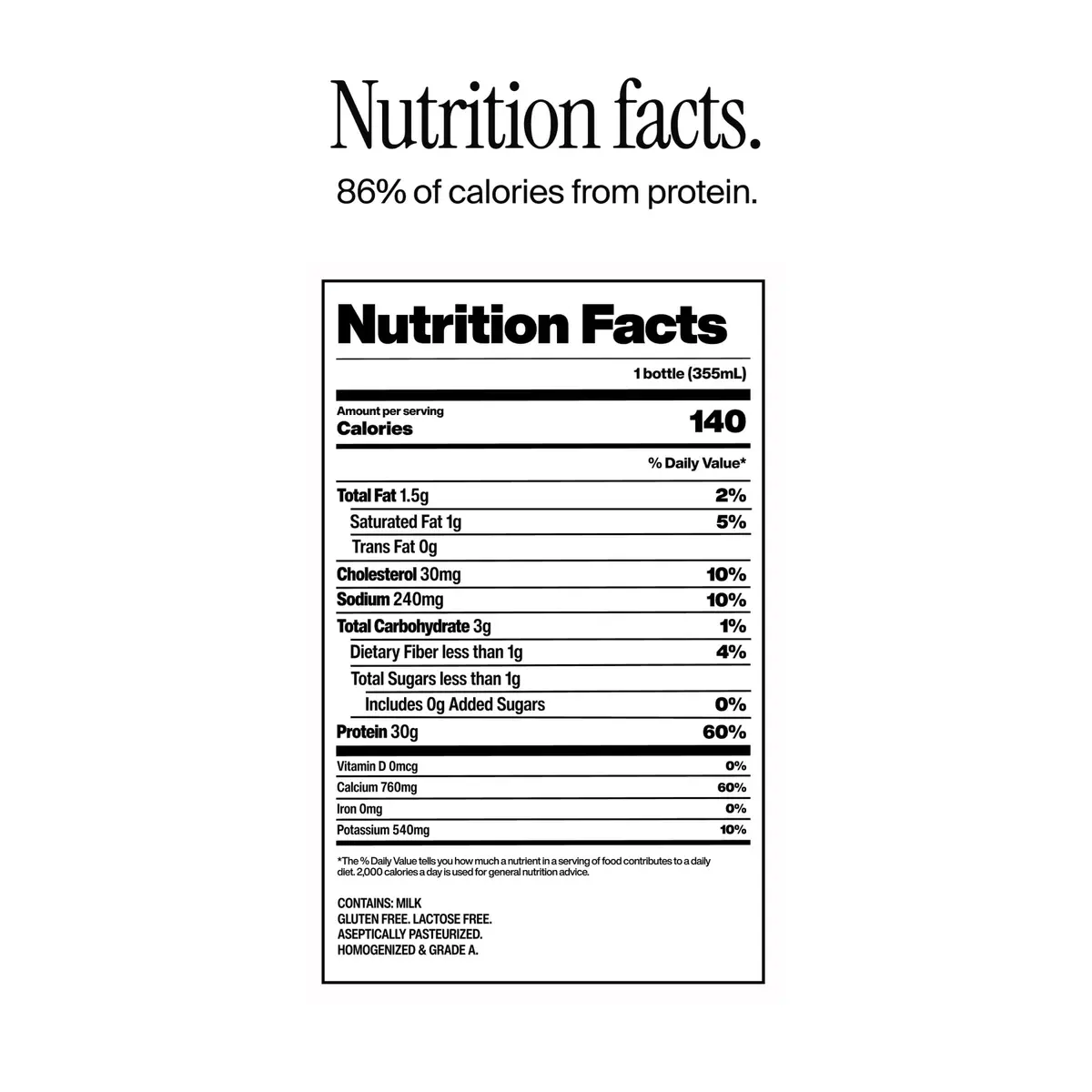 David Vanilla Protein Shake, 12 Fl Oz | 30g Protein, Lactose Free, Ready to Drink - view 2