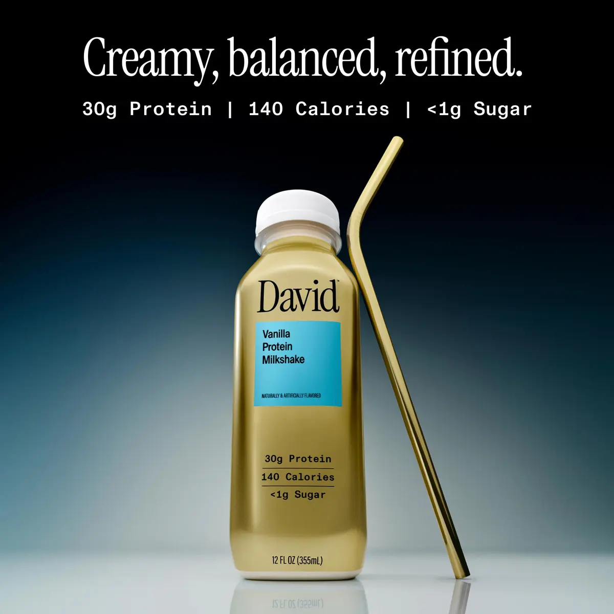 David Vanilla Protein Shake, 12 Fl Oz | 30g Protein, Lactose Free, Ready to Drink - view 3