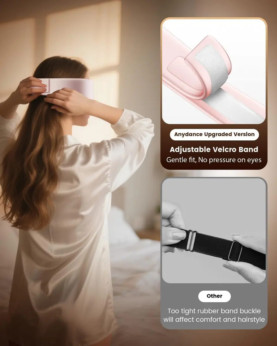 Anydance Cordless Heated Eye Mask 1 Count | 4 Temp Settings, Timed Shutdown, Travel Ready - view 5