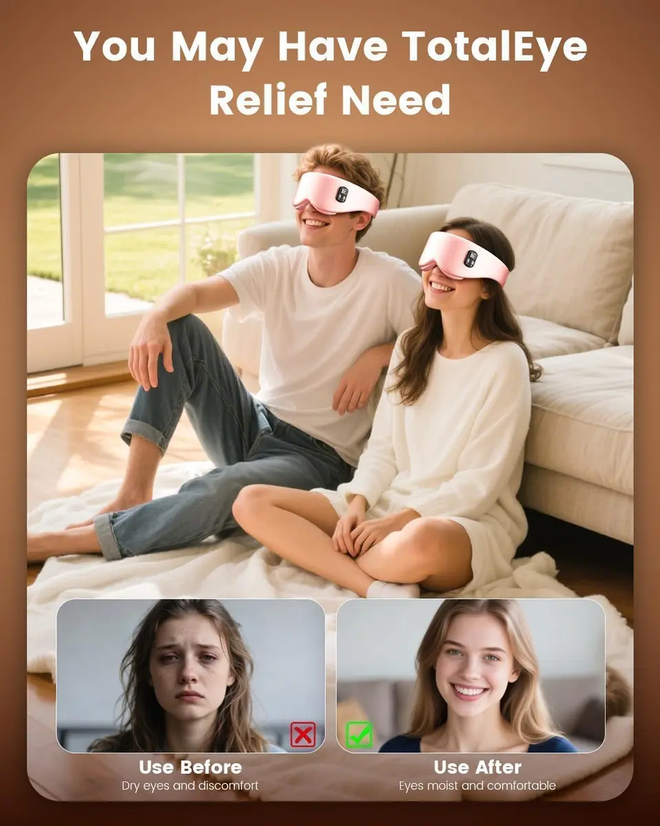 Anydance Cordless Heated Eye Mask 1 Count | 4 Temp Settings, Timed Shutdown, Travel Ready - view 8