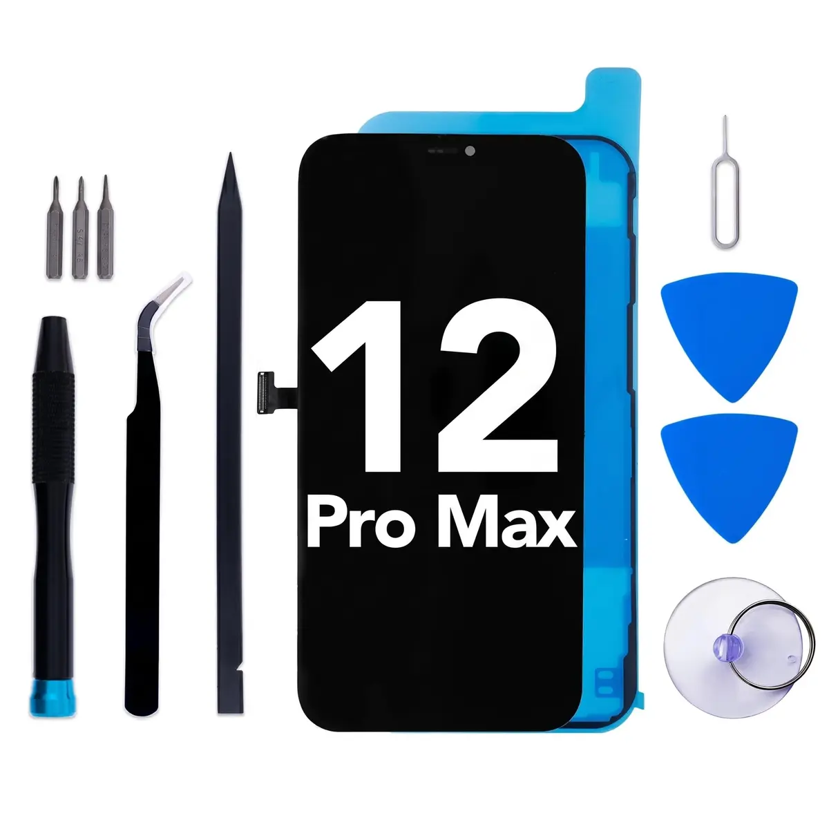 iGloFix 6.7" LCD Digitizer Assembly for iPhone 12 Pro Max | High-Resolution, Face ID Support - main product image