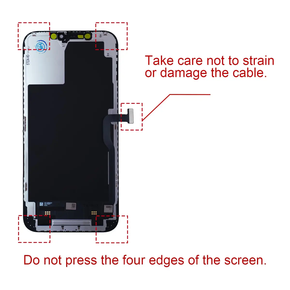 iGloFix 6.7" LCD Digitizer Assembly for iPhone 12 Pro Max | High-Resolution, Face ID Support - view 2