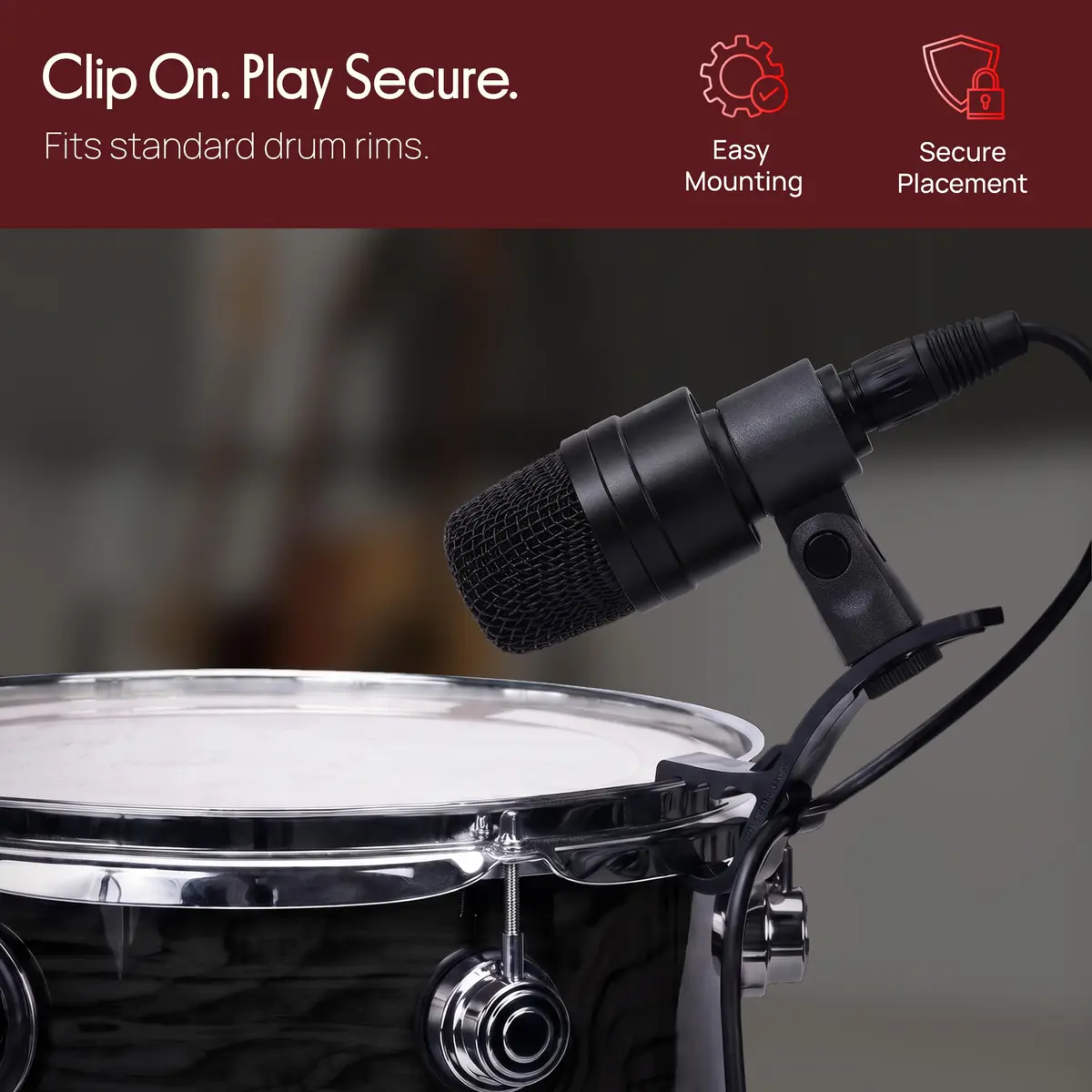 Pyle 7-Piece Drum Microphone Kit with Dynamic & Condenser Mics | Complete Studio & Live Setup (120 chars) - view 4