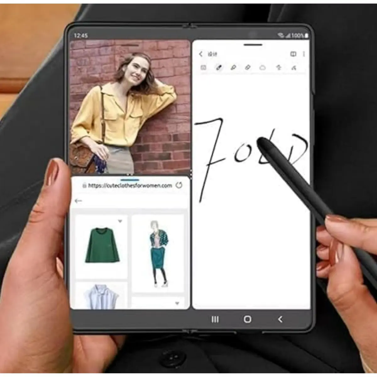 Qenw Slim-Green S Pen for Galaxy Z Fold 8 Ultra & Compatible Models | Lightweight Aluminum, No Battery - view 6