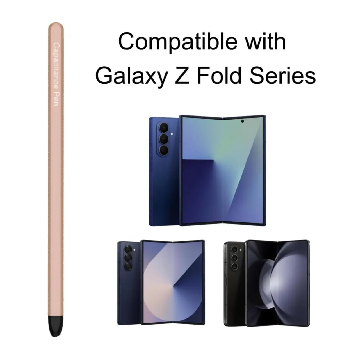 Qenw S Pen for Galaxy Z Fold 8 Ultra / Fold 7 / Fold 6 / Fold 5 | Slim-Pink* Stylus, Compatible with Internal & External Screen - view 2