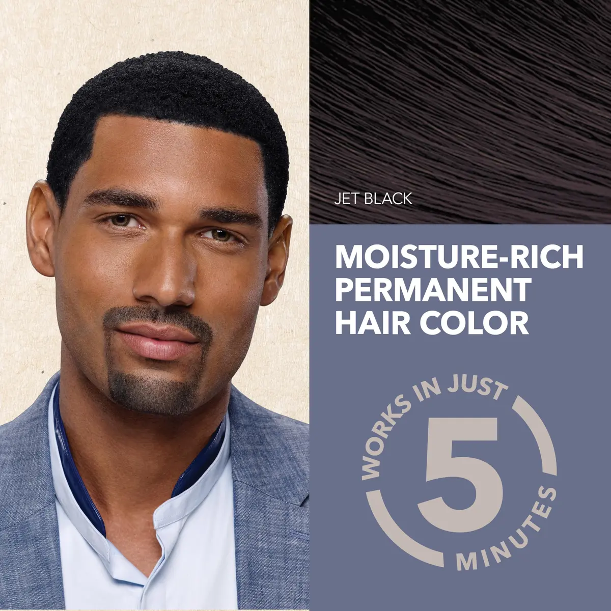 Creme of Nature Natural Looking Moisture-Rich Liquid Hair Color for Men Jet Black | Ammonia-Free Gray Coverage (1 Application Pack of 2) - view 2
