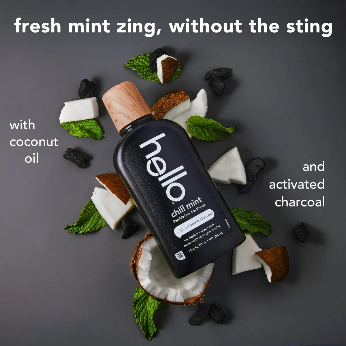 hello Epic Whitening Activated Charcoal Toothpaste & Chill Mint Mouthwash Bundle | 4 oz Toothpaste (3pk) & 17.6 Fl Oz Mouthwash (3pk) - view 7