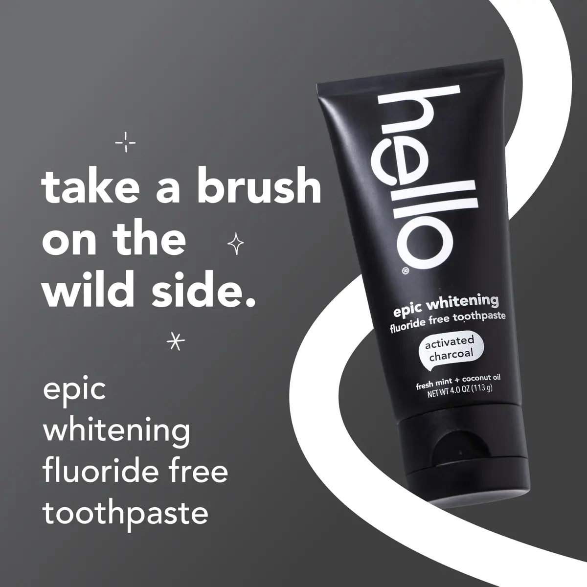 hello Epic Whitening Activated Charcoal Toothpaste & Chill Mint Mouthwash Bundle | 4 oz Toothpaste (3pk) & 17.6 Fl Oz Mouthwash (3pk) - view 2