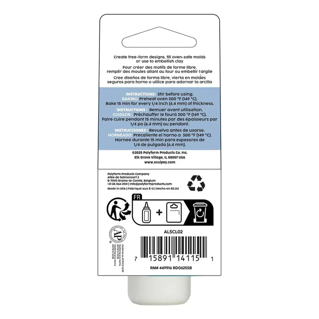 Sculpey Liquid Polymer Clay Clear 2 oz (59 ml) Bottles | Oven-Bake for Crafts & Jewelry - view 2