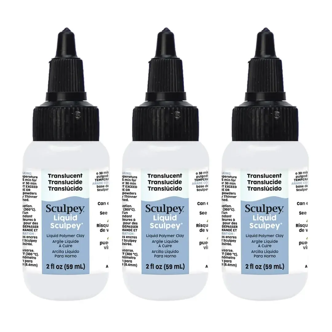 Sculpey Liquid Polymer Clay 2 oz (59 ml) Bottles | Oven-Bake Translucent Clay for Molds & Embellishments - main product image